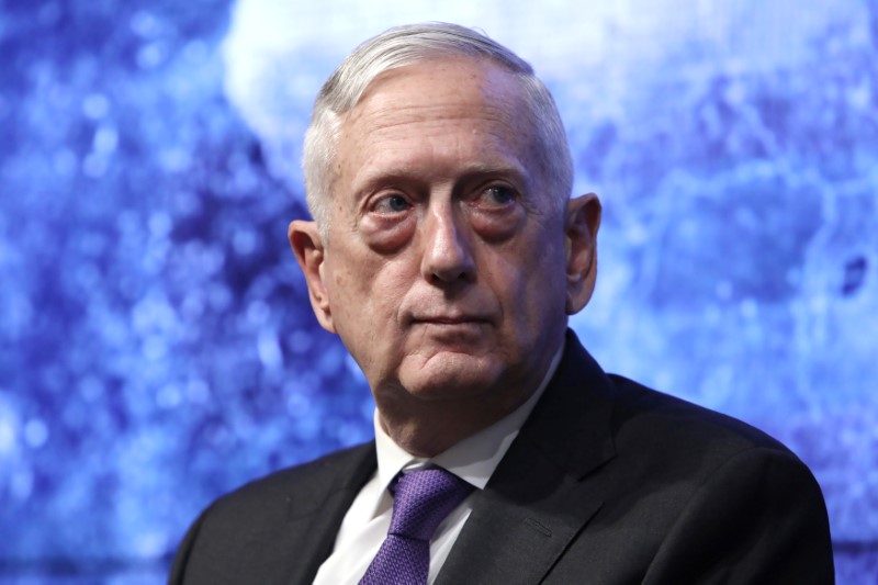 © Reuters. Former U.S. Secretary of Defense General Jim Mattis speaks at a Reuters Newsmaker event in New York