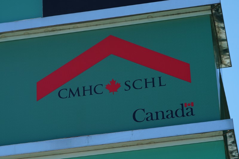 &copy; Reuters. The Canada Housing Mortgage Corporation (CMHC) logo is pictured in Toronto