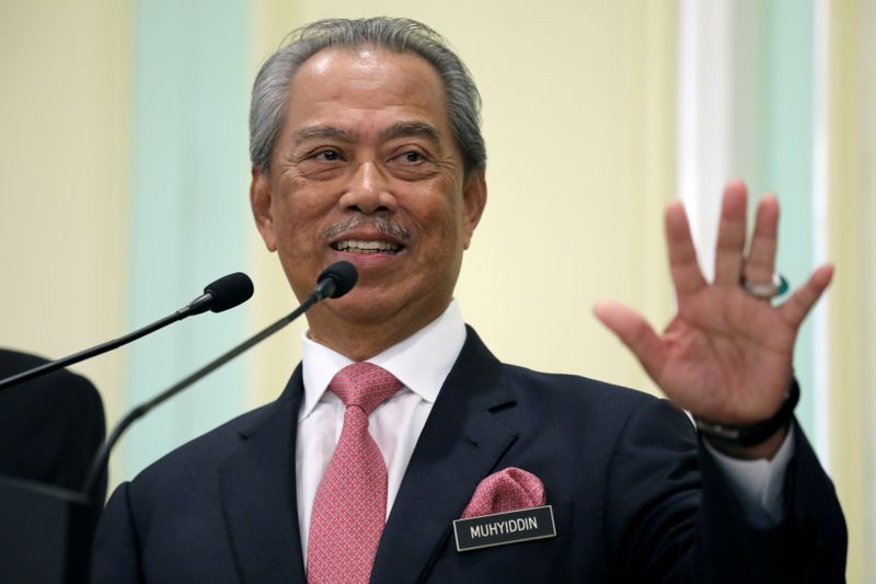 &copy; Reuters. FILE PHOTO: Malaysia&apos;s Prime Minister Muhyiddin Yassin speaks during a news conference in Putrajaya