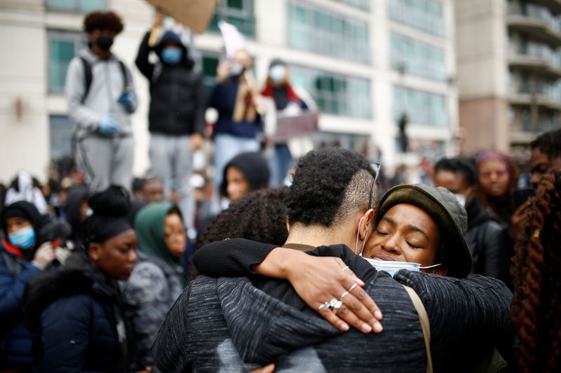 © Reuters. Protesto contra a morte de George Floyd, em Londres