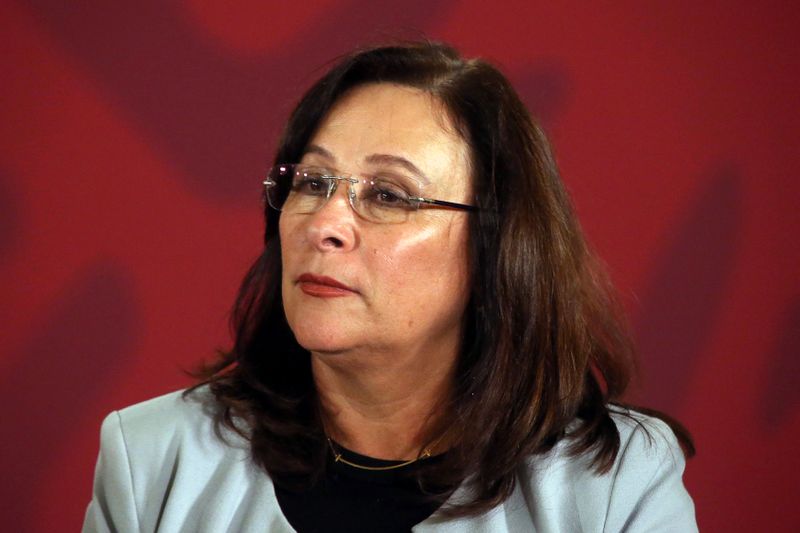 &copy; Reuters. Mexico&apos;s Energy Minister Rocio Nahle  attends a news conference at the National Palace in Mexico City