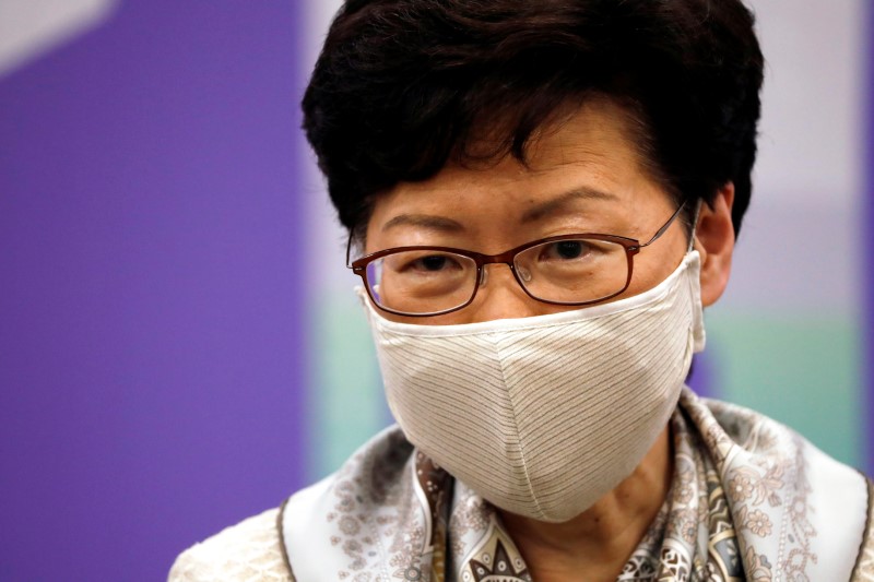 &copy; Reuters. Hong Kong Chief Executive Carrie Lam holds a news conference in Beijing