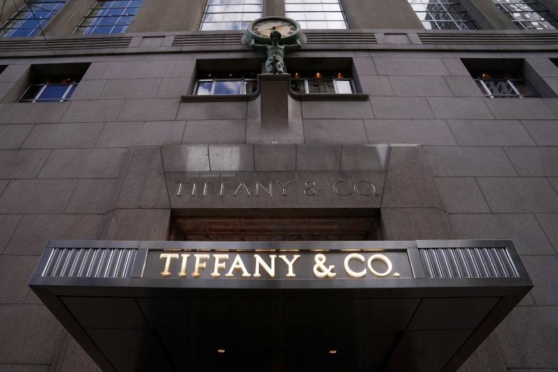 &copy; Reuters. FILE PHOTO: A Tiffany &amp; Co logo is seen outside the store on 5th Ave in New York