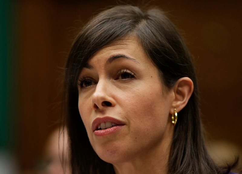 &copy; Reuters. FCC Commissioner Rosenworcel testifies before the House Communications and Technology panel on Capitol Hill in Washington