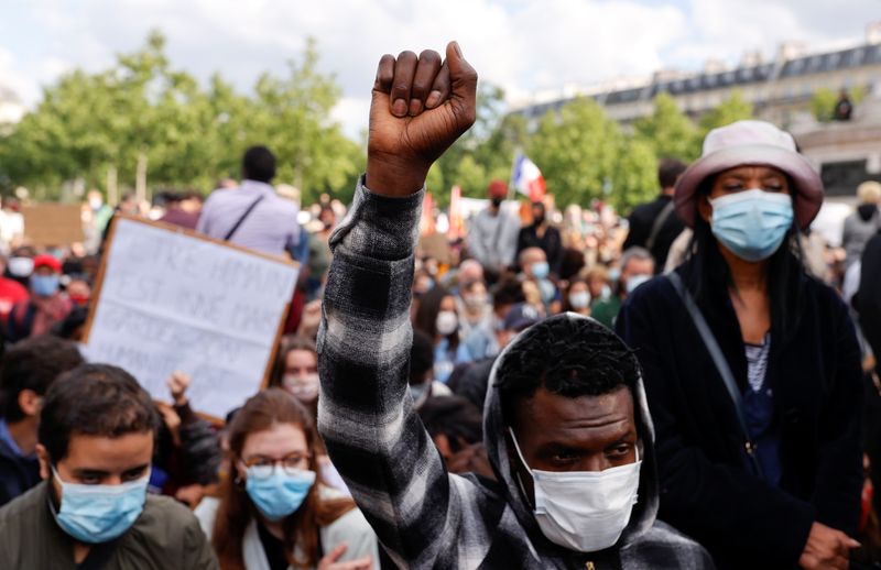 &copy; Reuters. Protest against the death of George Floyd in Minneapolis police custody, in Paris