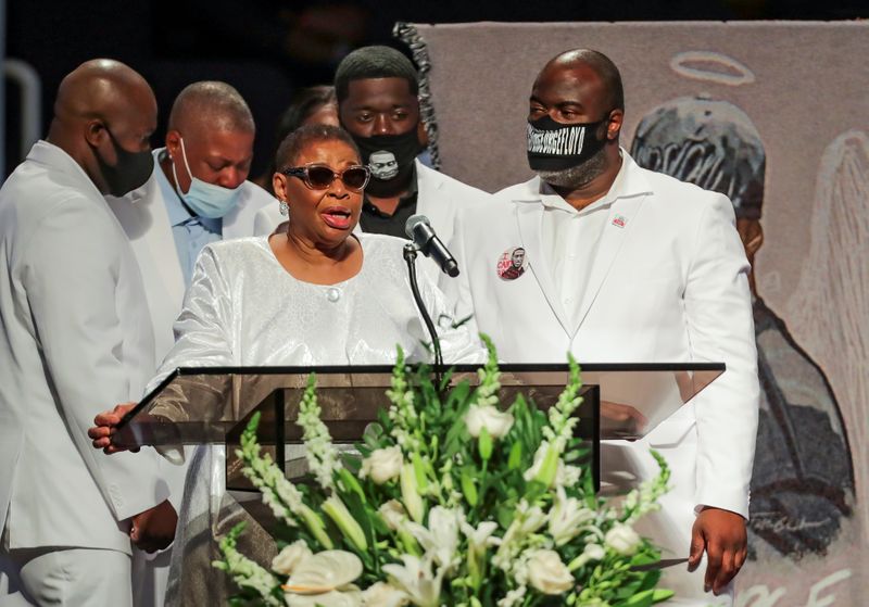 © Reuters. Funeral service for George Floyd at The Fountain of Praise church