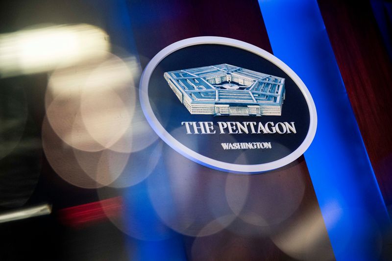 © Reuters. FILE PHOTO: The briefing room at the Pentagon in Arlington, Virginia