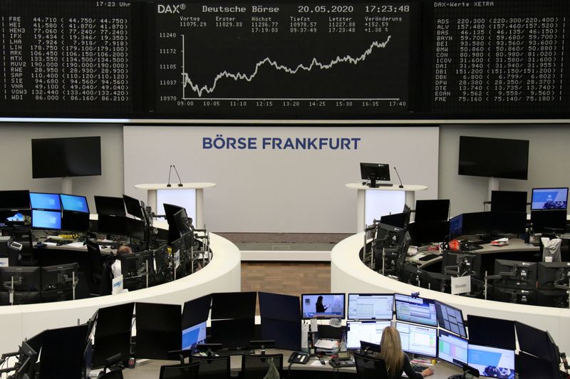 &copy; Reuters. The German share price index DAX graph is pictured at the stock exchange in Frankfurt