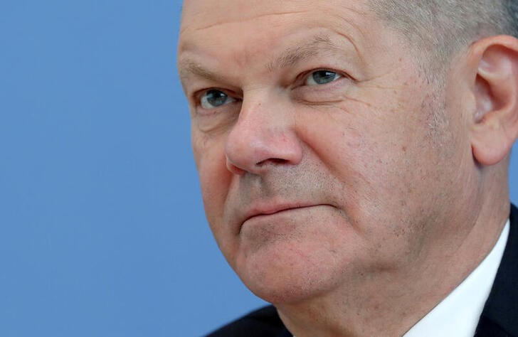 &copy; Reuters. Il ministro delle Finanze Olaf Scholz durante una conferenza stampa a Berlino