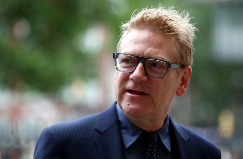 © Reuters. FILE PHOTO: Actor Kenneth Branagh attends a Service of Thanksgiving for Sir Peter Hall at Westminster Abbey in London