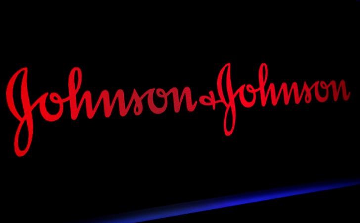 &copy; Reuters. The Johnson &amp; Johnson logo is displayed on a screen on the floor of the NYSE in New York
