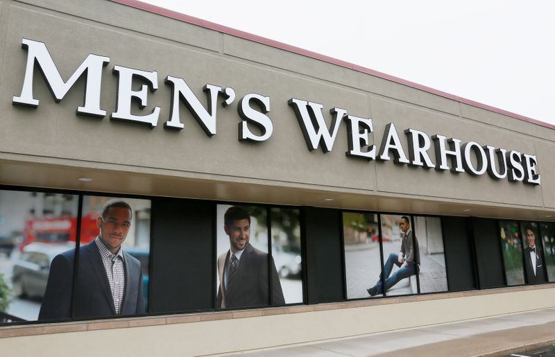 &copy; Reuters. The Men&apos;s Wearhouse sign is seen outside its store in Westminster, Colorado