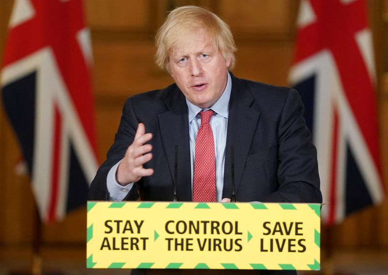 &copy; Reuters. FILE PHOTO: UK government daily briefing on coronavirus updates