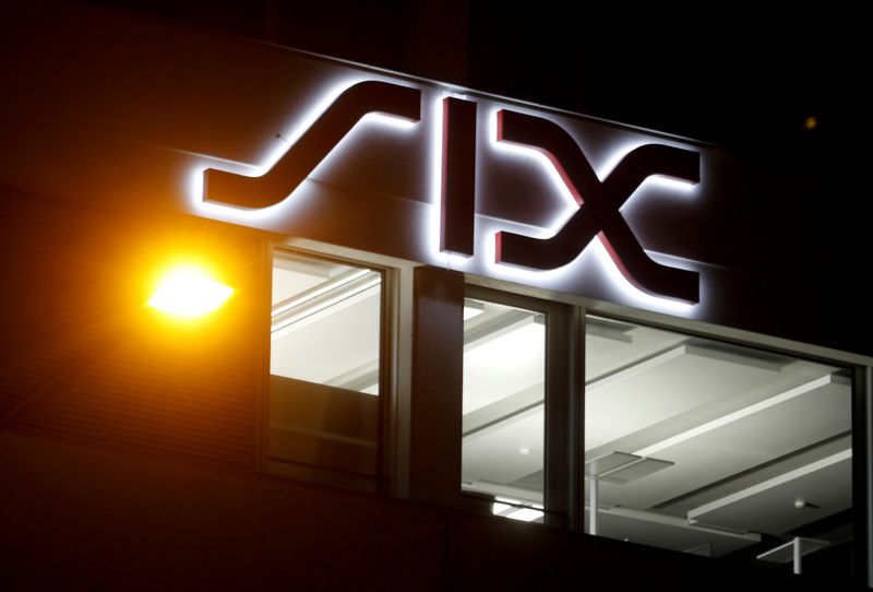 &copy; Reuters. FILE PHOTO: A logo is seen at the seat of Swiss stock exchange operator SIX Group in Zurich