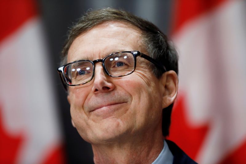 &copy; Reuters. Bank of Canada governor designate Tiff Macklem attends a news conference on Parliament Hill in Ottawa