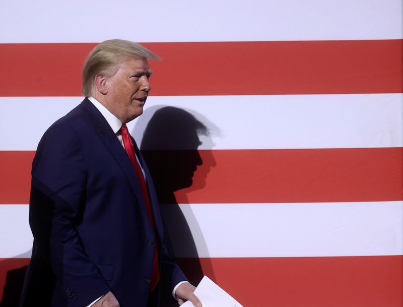 &copy; Reuters. Presidente dos EUA, Donald Trump, participa de reunião em Dallas