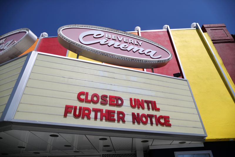 © Reuters. The New Beverly Cinema is closed as the global outbreak of the coronavirus disease (COVID-19) continues, in Los Angeles