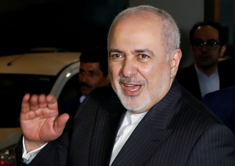 &copy; Reuters. Iranian Foreign Minister Javad Zarif arrives in New Delhi