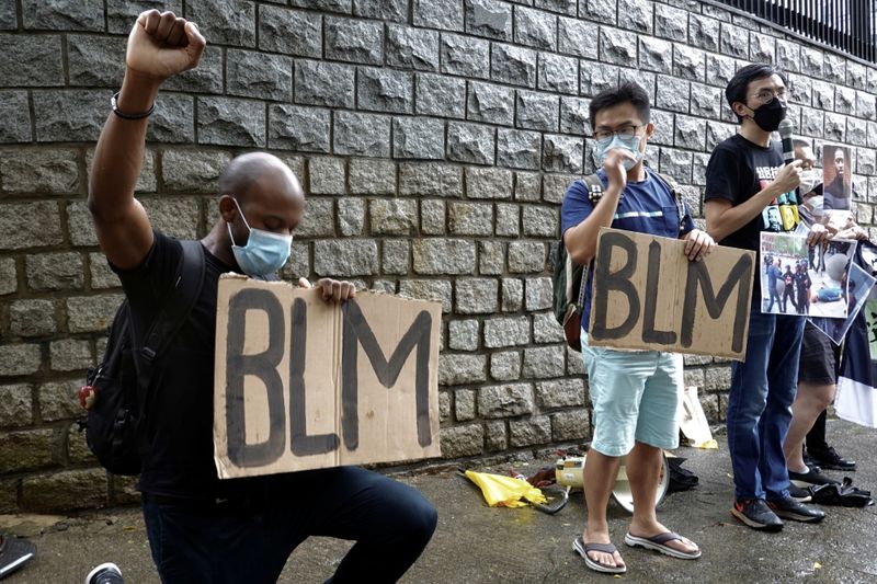 &copy; Reuters. Concentración contra el racismo en Hong Kong