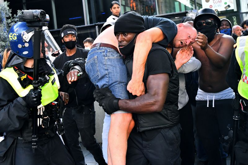 &copy; Reuters. Black Lives Matter protest in London