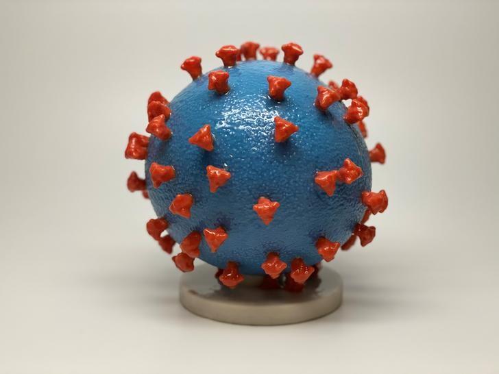 &copy; Reuters. Representação em impressão 3D do novo coronavírus