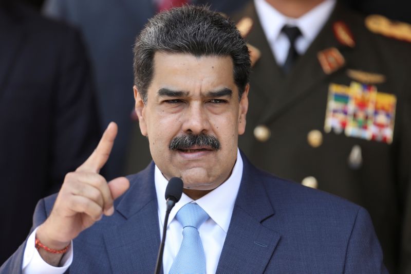 &copy; Reuters. FILE PHOTO: Venezuela&apos;s President Maduro holds a news conference at Miraflores Palace in Caracas