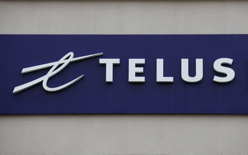 &copy; Reuters. A Telus Corporation sign is pictured in Ottawa