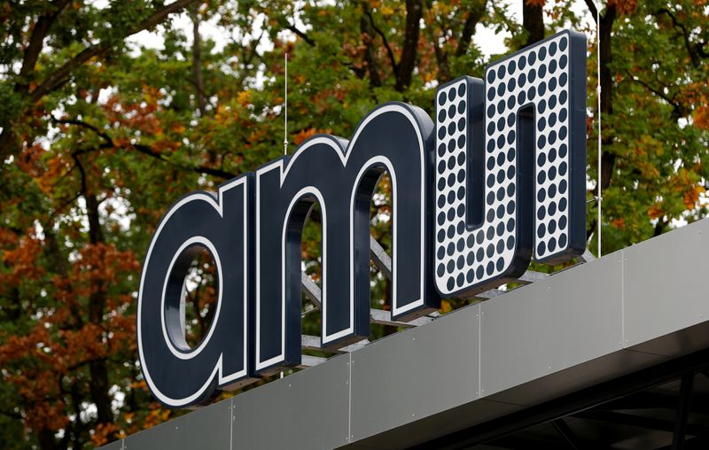 &copy; Reuters. The Logo of Austrian sensor specialist AMS is seen on their factory in Unterpremstaetten