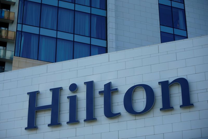 &copy; Reuters. Logo of Hilton hotel is seen in Batumi