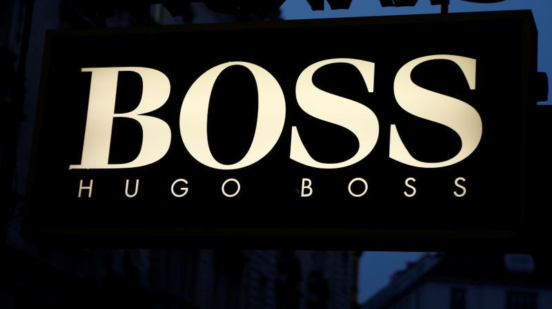 &copy; Reuters. FILE PHOTO:  The logo of German fashion company Hugo Boss is seen in Vienna