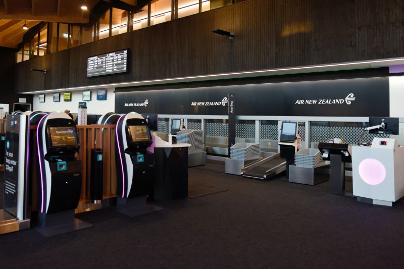 &copy; Reuters. An Air New Zealand check-in area is seen at Nelson Airport in Nelson