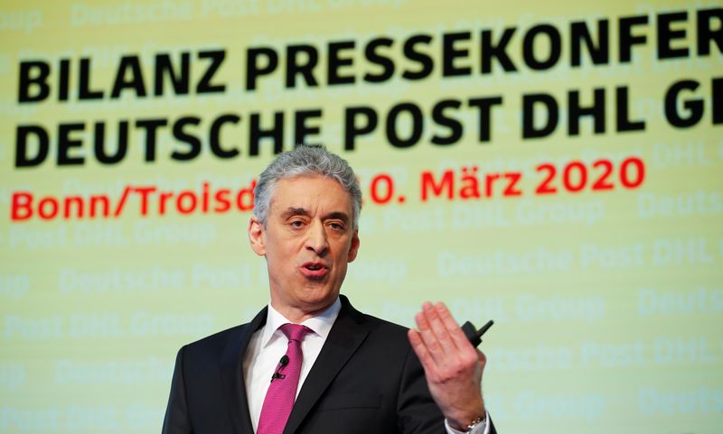 &copy; Reuters. DHL CEO Appel at the annual news conference of the German postal and logistic group in Troisdorf