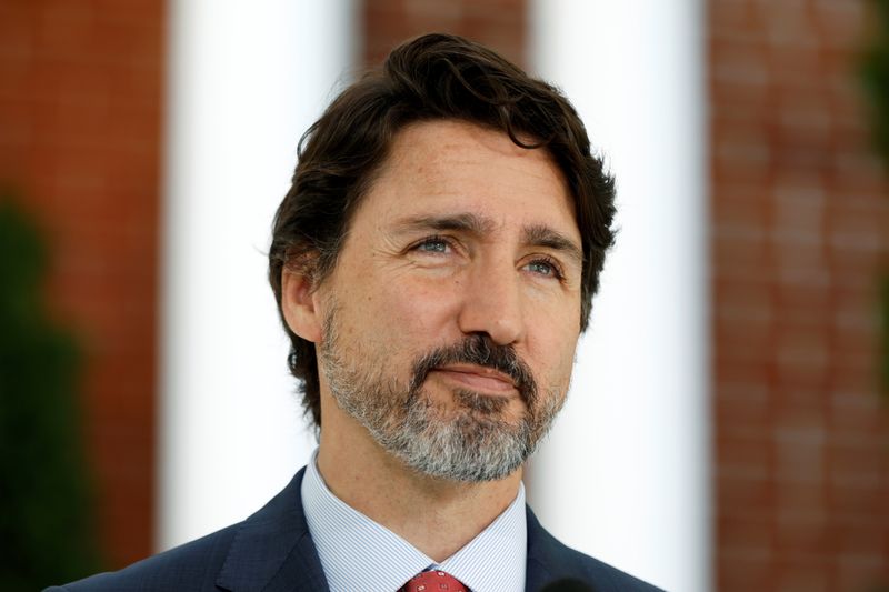 &copy; Reuters. Canada&apos;s Prime Minister Justin Trudeau attends a news conference in Ottawa