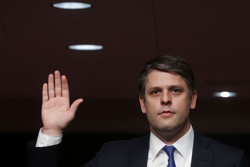 &copy; Reuters. Justin Walker testifies before Senate Judiciary Committee hearing on nomination to be DC Circuit judge on Capitol Hill in Washington