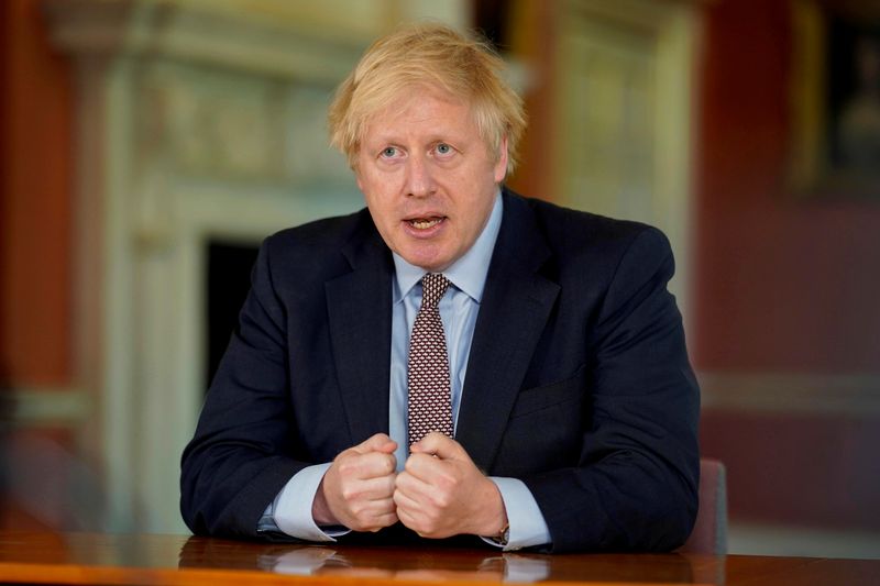 &copy; Reuters. Britain&apos;s Prime Minister Boris Johnson&apos;s address to the nation from No 10 Downing Street