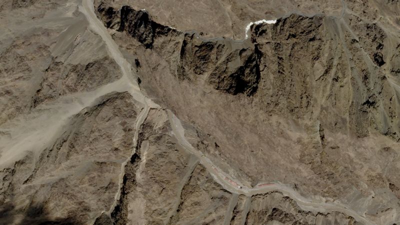 &copy; Reuters. Una imagen via satélite del valle de Galwan en Ladakh, 9 de junio de 2020