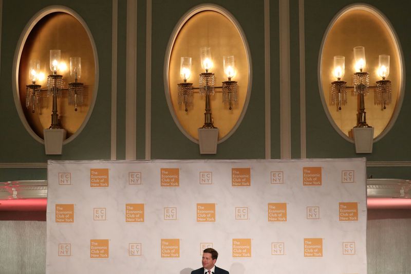 &copy; Reuters. Jay Clayton, Chairman of the U.S. Securities and Exchange Commission, speaks at the Economic Club of New York luncheon in New York City