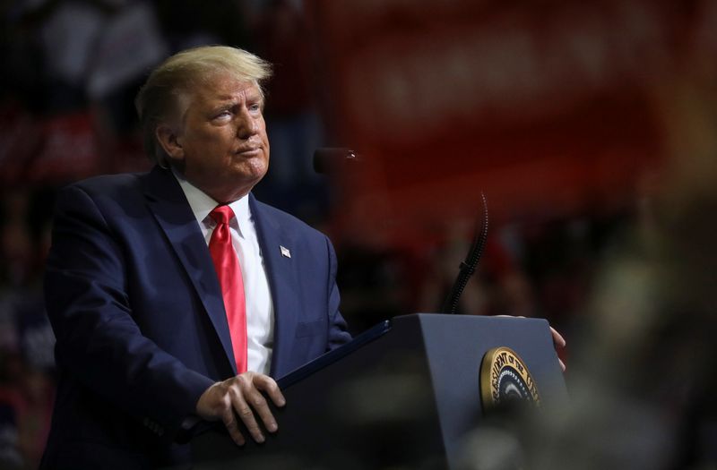 &copy; Reuters. U.S. President Donald Trump holds his first re-election campaign rally in several months in Tulsa, Oklahoma