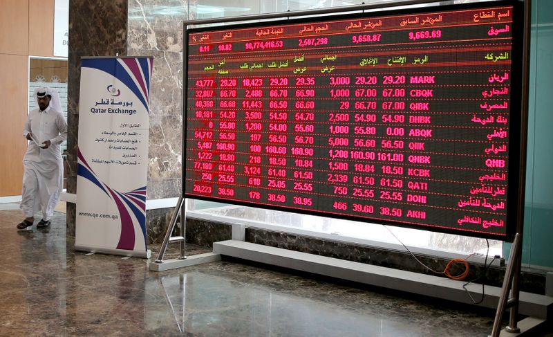 &copy; Reuters. البنوك تضغط على بورصتي الإمارات، والأسهم القيادية تهبط بمصر