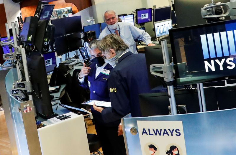 &copy; Reuters. 米国株式市場は上昇、追加刺激策への期待でハイテク株に買い