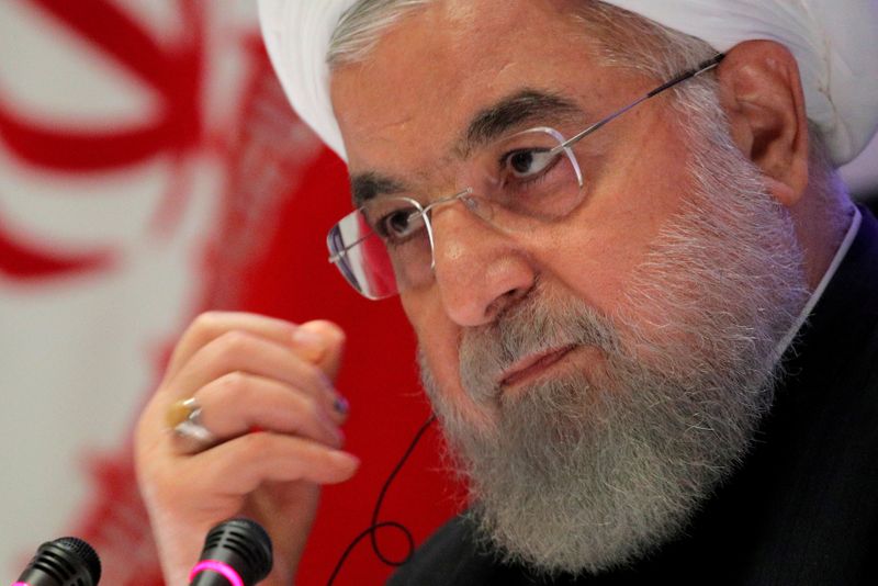 &copy; Reuters. FILE PHOTO: Iranian President Hassan Rouhani speaks at a news conference on the sidelines of the United Nations General Assembly in New York