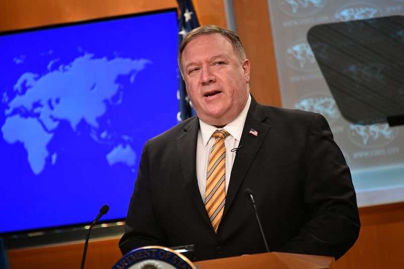 &copy; Reuters. U.S. Secretary of State Mike Pompeo gives news conference in Washington