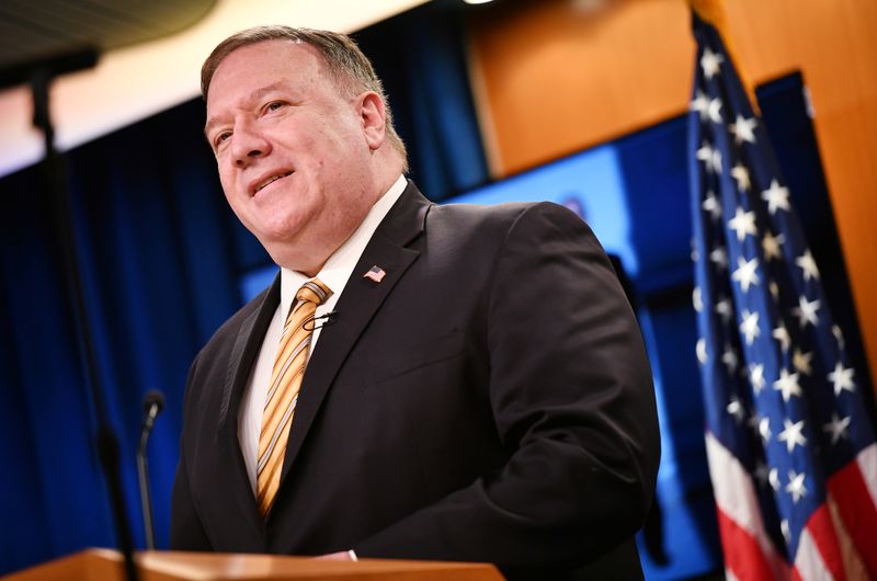 &copy; Reuters. U.S. Secretary of State Mike Pompeo gives news conference in Washington
