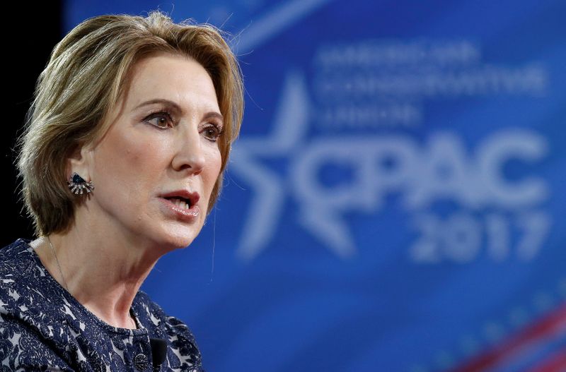 &copy; Reuters. FILE PHOTO: Former Republican presidential candidate Carly Fiorina speaks at the Conservative Political Action Conference in Oxon Hill, Maryland