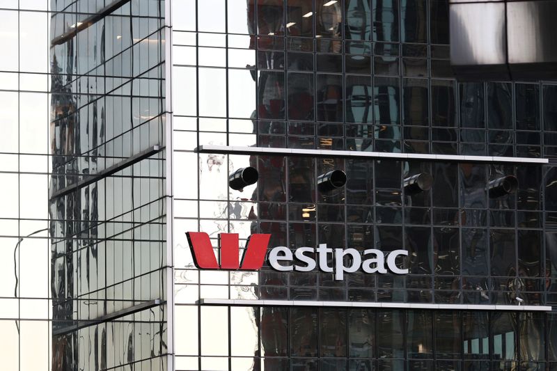 &copy; Reuters. FILE PHOTO: An office building with the logo of Westpac Banking is seen in Sydney