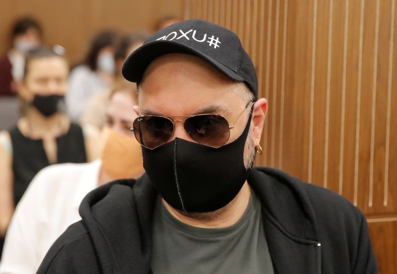 &copy; Reuters. Russian theatre director Serebrennikov attends a court hearing in Moscow