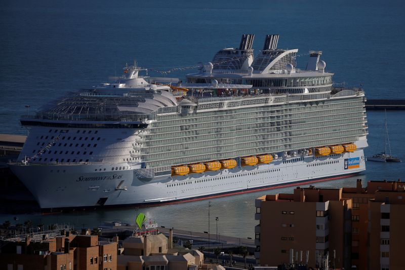 &copy; Reuters. FILE PHOTO: Symphony of the Seas during its world presentation ceremony, berthed at Malaga port