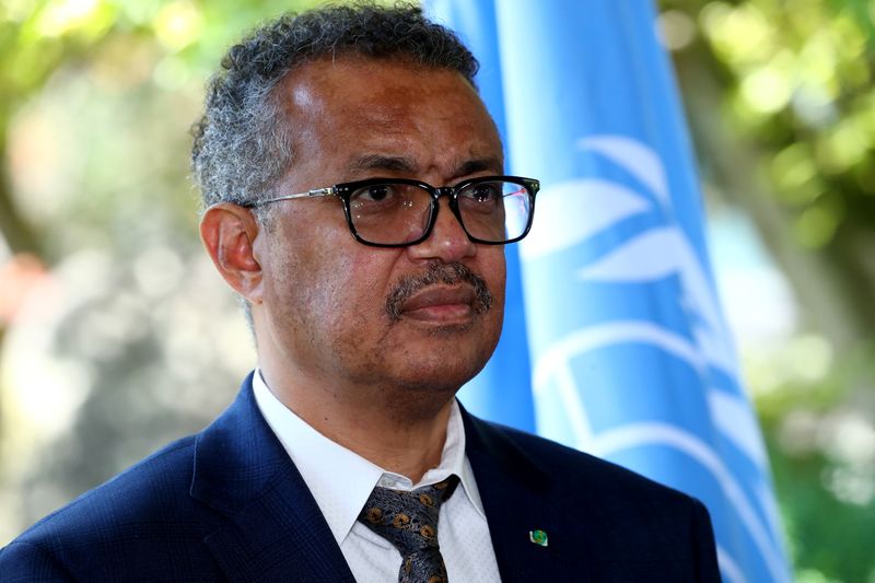 &copy; Reuters. Tedros Adhanom Ghebreyesus, Director-general of the World Health Organization (WHO), attends a news conference in Geneva