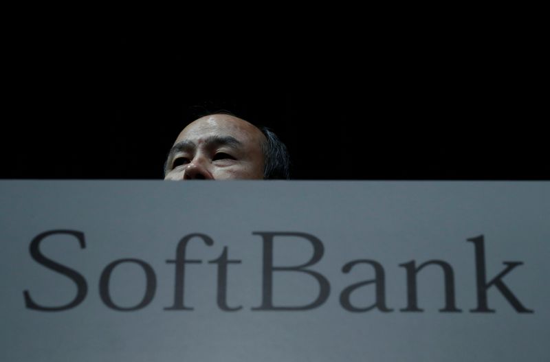 &copy; Reuters. FILE PHOTO: Japan&apos;s SoftBank Group Corp Chief Executive Masayoshi Son attends a news conference in Tokyo