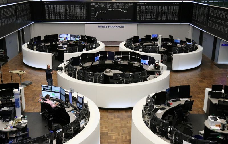 &copy; Reuters. The German share price index DAX graph is pictured at the stock exchange in Frankfurt